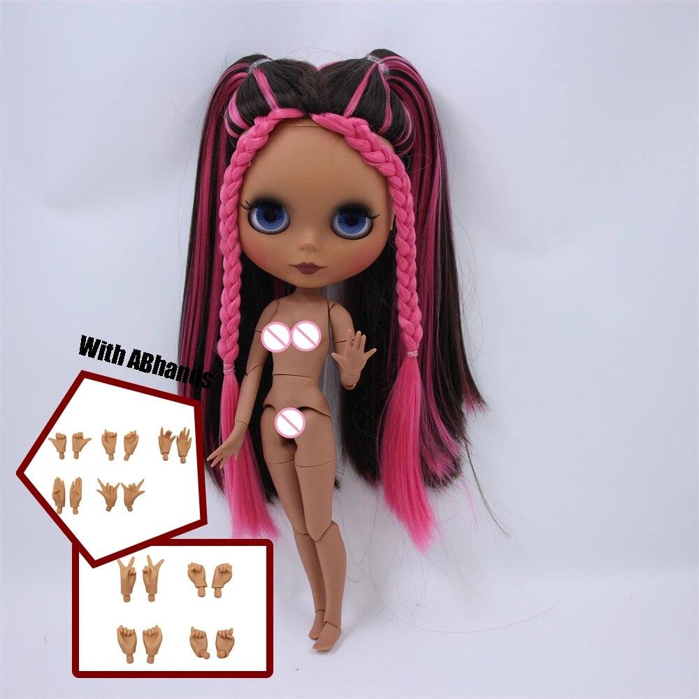 ICY DBS Blyth кукла шаровой шарнир, тело, разноцветные волосы, черная кожа, матовое лицо, телесная кукла и набор, кукла, игра-одевалка, подарок для девочки