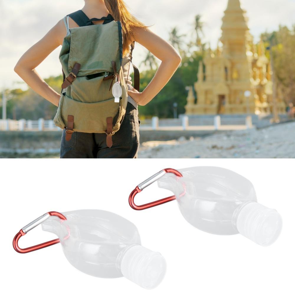 10PCS Keychain Attached Refillable Liquid Bottle 50ml Plastic Squeeze Container For Outdoor