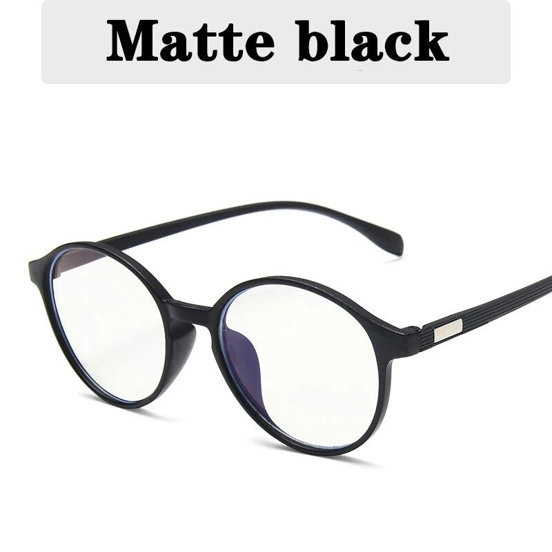 Round Frame Anti Blue Glasses Plain Glasses Lens Art Original Home Anti Blue Light Glasses Students Frame Glasses