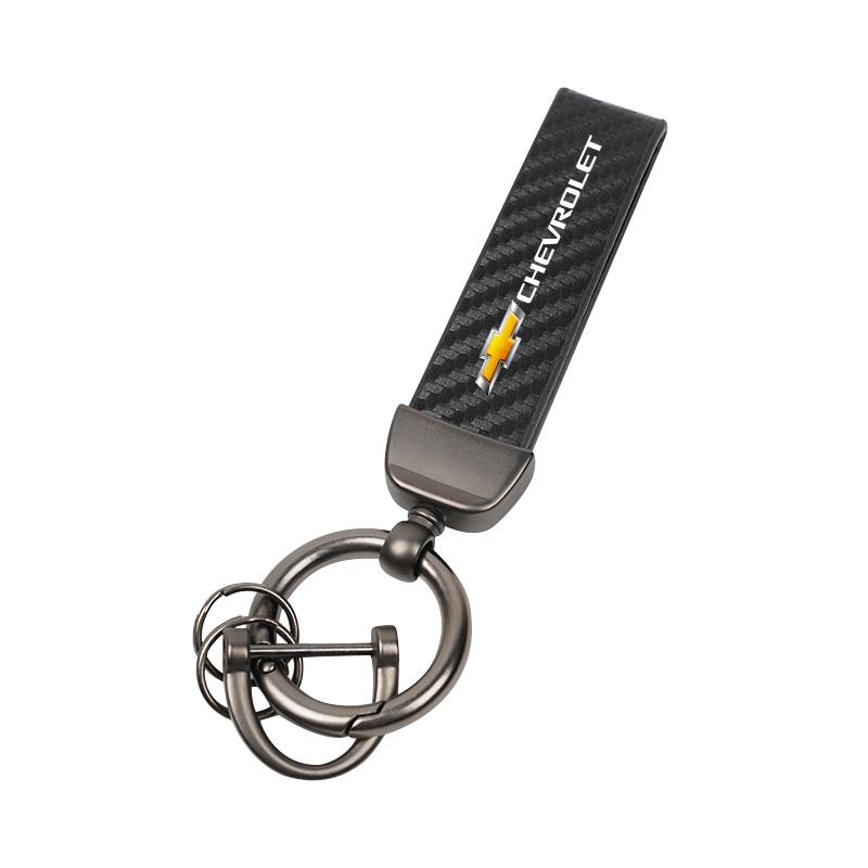 ulcz3 Car Logo Keyring Man Leather Keychain Pendant Accessories For Chevrolet Silverado Camaro Tahoe Equinox Suburban Cruze Malibu