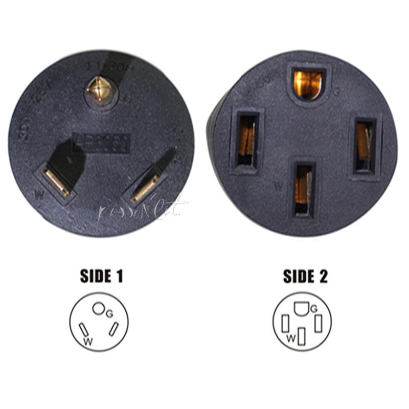 125V RV Power Cord Adapter 30A Male To 50A Female Connector Plug (AU Plug) Accessories Car Battery Terminals