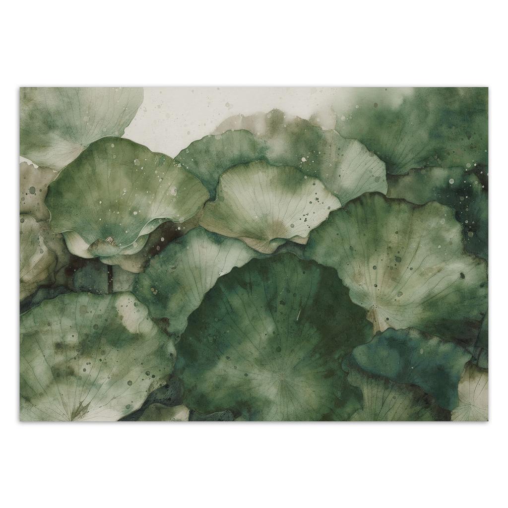 Wallpaper Green lotus leaves