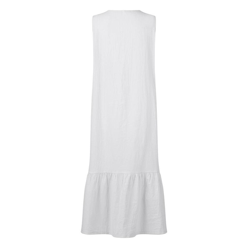 Женское однотонное летнее платье без рукавов с v-образным вырезом на пуговицах, повседневное короткое платье с карманами и карманами