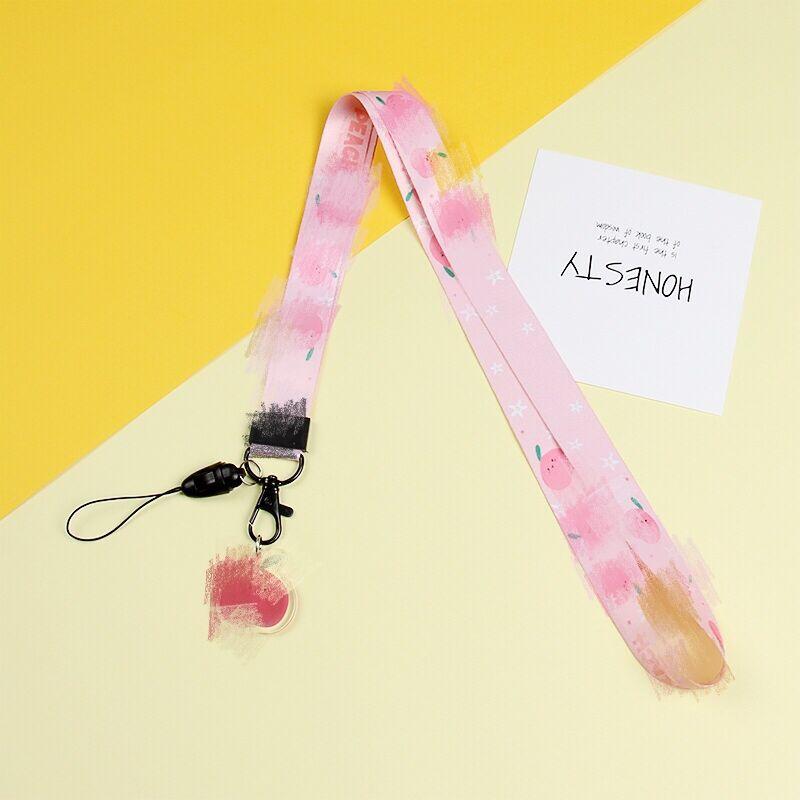 Cartoon Mobile Phone Lanyard, Cute Pendant, Wide And Flat Braided Belt, Lanyard, Key, Badge, Card Cover, Neck Lanyard.