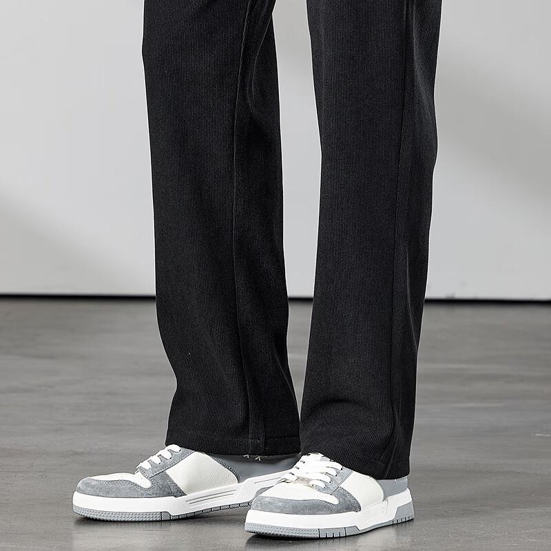 Мужские утепленные флисовой подкладкой повседневные брюки прямого кроя FAPAI