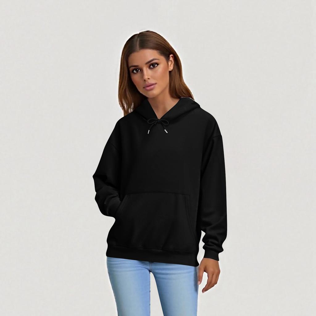 Женская Мода Повседневная Толстовка Длинный Рукав Однотонный Топ