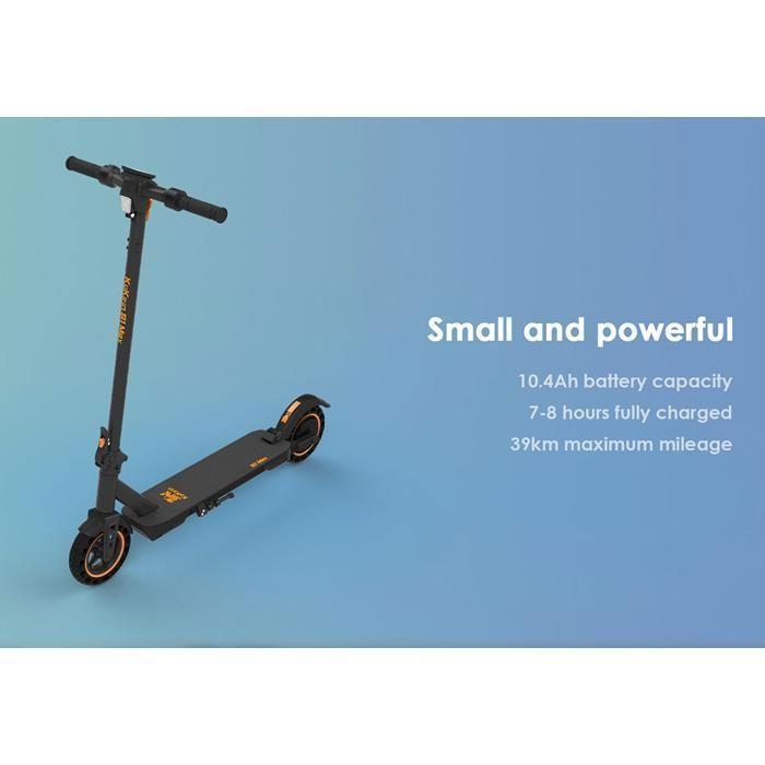KuKirin S1 Max -- Scooter électrique pliable - 500 W - 36 V - 10.4 Ah - 25 km/h - Autonomie 39 km - Roues 8 pouces.
