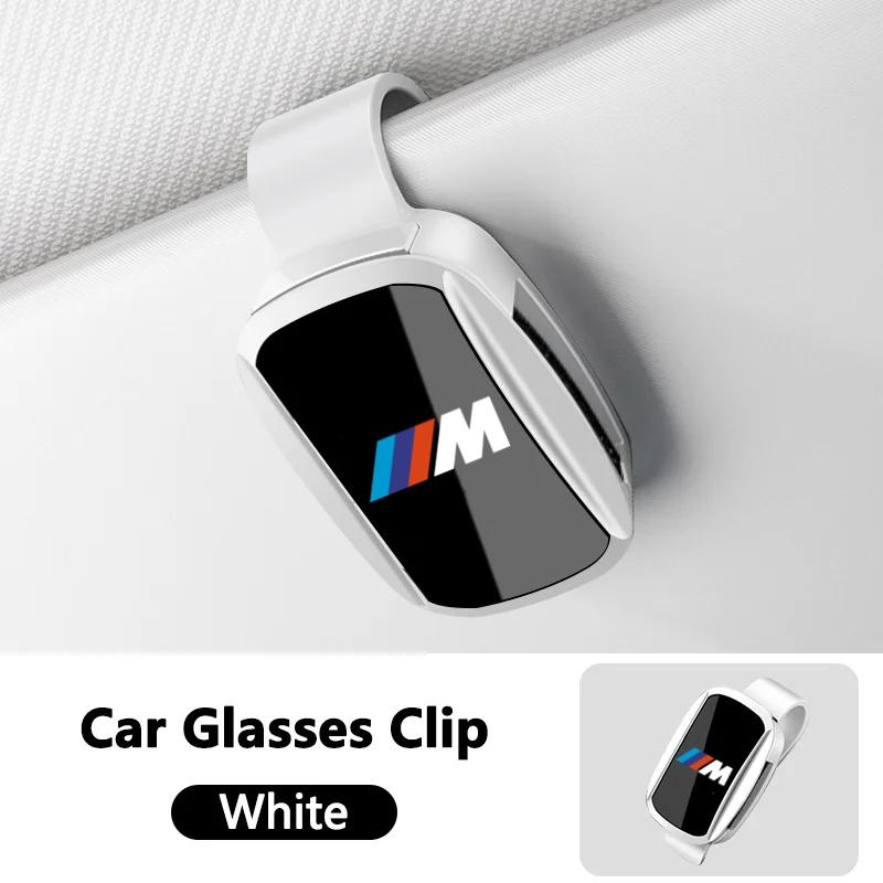 Car Sun Visor Glasses Clip Pressing Switch Eyeglasses Holder For BMW M Emblem E46 E36 E34 F10 E90 F30 E60 F30 E53 E30 E92 E87 GI7