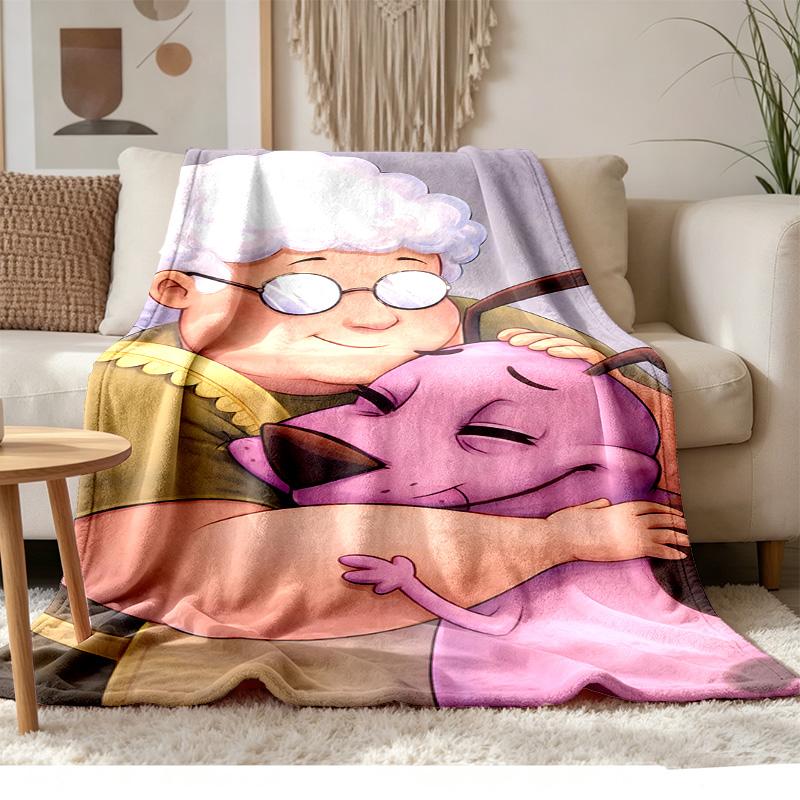 Courage the Cowardly Dog Soft and comfortable flannel Suitable for sofas living rooms outdoor camping travel and also makes a great anniversary gif