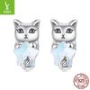 S925 Sterling Silver Star Cat Stud Earrings, Exquisite And Cute Small Animal Stud Earrings.