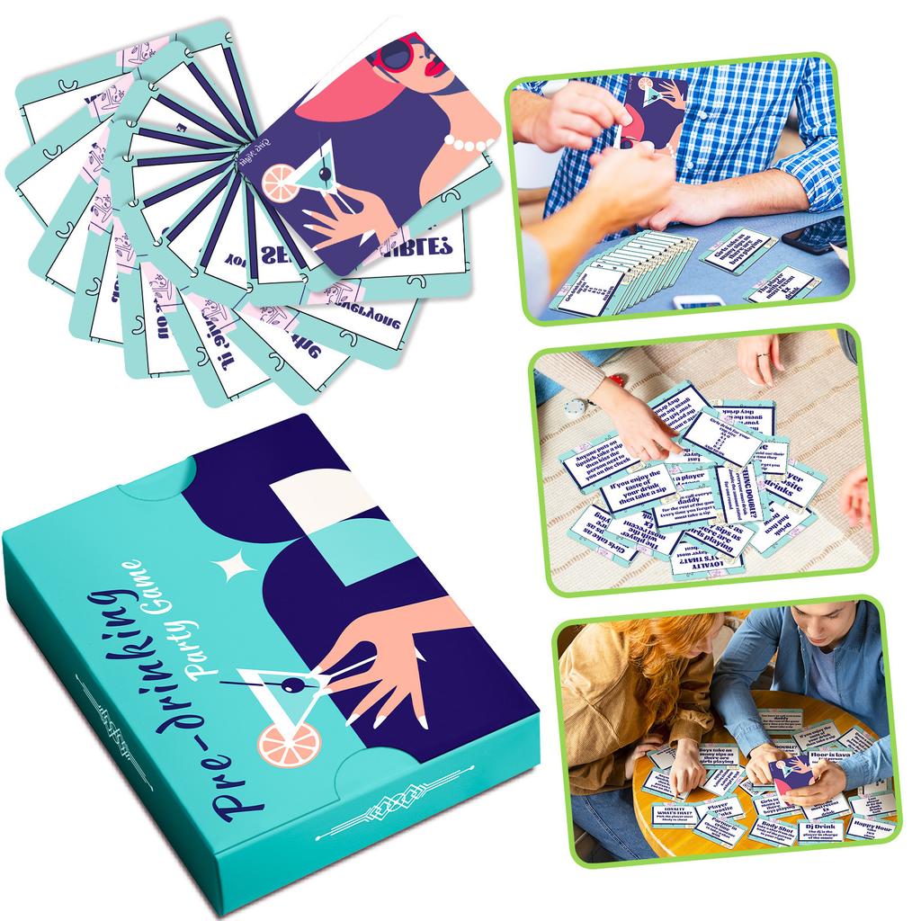50 Карт для настольной игры Многопользовательские Интерактивные Разминочные игровые карты Досуг и развлечения Веселье для вечеринки Командообразующие карты Карты для настольной игры