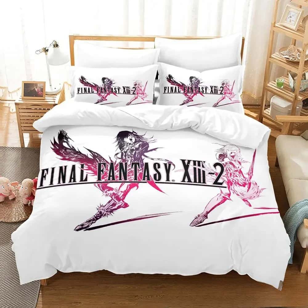 New 3D Printed Anime Game Final Fantasy Xiii2 Bedding Collection Boys Girls Twin Queen King Size Duvet Cover Pillowcase Bed Boys Adult
