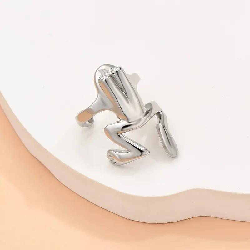 Модные ретро-клипсы для ушей в виде лягушки: Европейский и американский хип-хоп-панк-дизайн, пирсинг не требуется