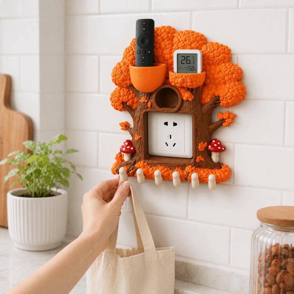 Creative Key Hook 3D Printed Light Switch Sleeve Protective Remote control storage Home Decoration