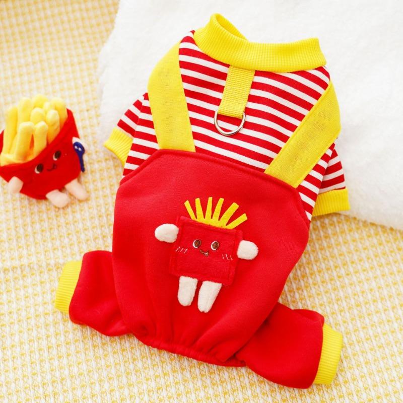 Одежда для домашних собак, Кошачьи осенне-зимние флисовые худи для собак, Кошачьи полосатые утки, Собаки среднего размера, которых можно водить на поводке