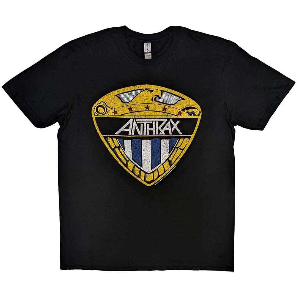 Anthrax Eagle Shield T-Shirt Black New