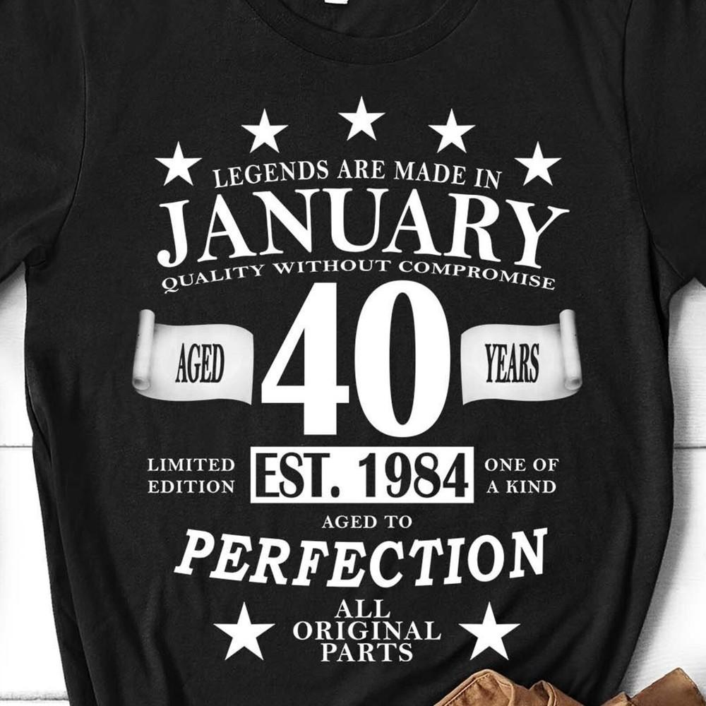 Legendary 40th Birthday T-Shirt, Big 40th Birthday Shirt, Born In 1984, #26 Unisex T-Shirt