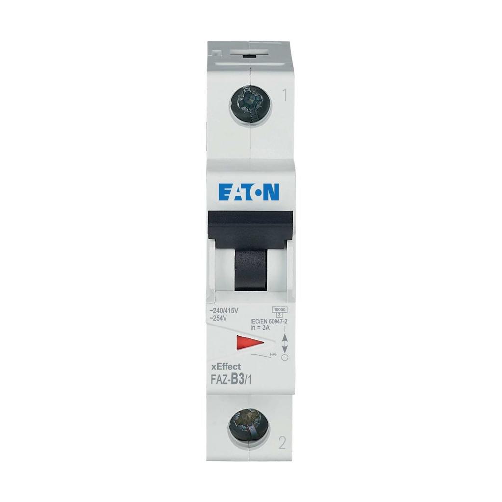 Overcurrent circuit breaker 15 kA, In=3 A, characteristic B, 1-pole FAZ FAZ