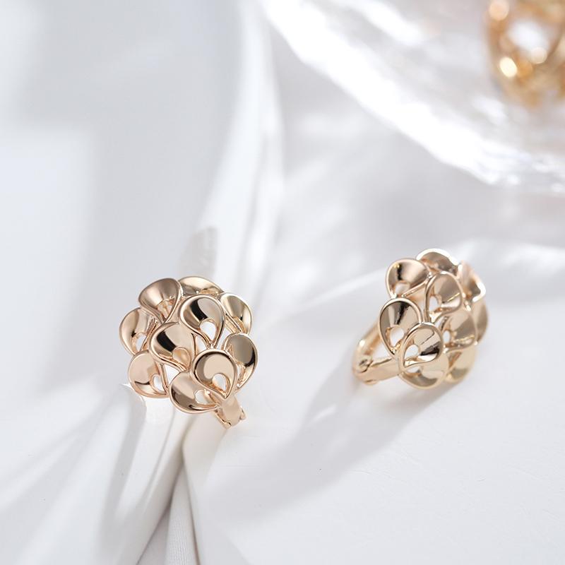 Индивидуальные полые дизайнерские глянцевые серьги для женщин, вечерние модные аксессуары, ювелирные изделия золотого цвета