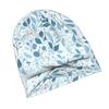 2D Flat Printing Blue Flower Pattern Daily Style Knit Hat for Adults Perfect for Weekend Errands Quick Meetups Or Everyday City Wear with a Touch of