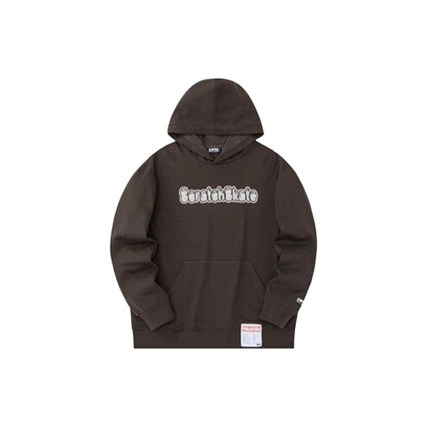 Anta Skateboard Series Letter Print Hooded Casual Sweatshirt Men Sweatshirt Dark-Brown 152338718-3