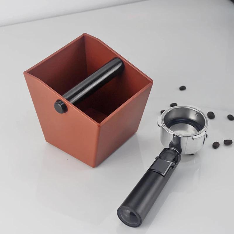 Кофейный ящик Knock Box Anti Slip Dump Мусорное ведро Espresso Cafe Grind Container Аксессуары для бариста Powder Beveled Kaffee Maker Инструменты