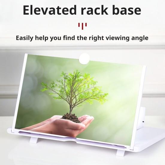 Mobile Phone Screen Magnifier 3D High-definition Magnifying Projector Screen Enlarger for Movies Videos Gaming Foldable Phone Stand