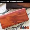 Длинный кошелек Katharine Hamnett London FLUID, 490-59203, Темно-коричневый, Изготовлен из премиальной итальянской кожи растительного дубления