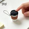 Focus Aid Clicker Toy 3D Printed Coffee Cup Clicker, Press Fidget for Hanging Stress Relief, Backpack Finger with Ball Chain