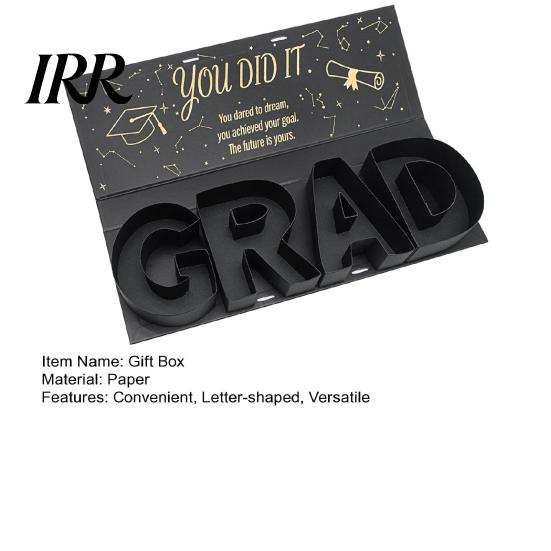 Graduation Snack Box Gift 2026 Self-Fillable Letter Shaped Keepsake for Snacks Creative Present Gifts Cash Flowers DIY High School College