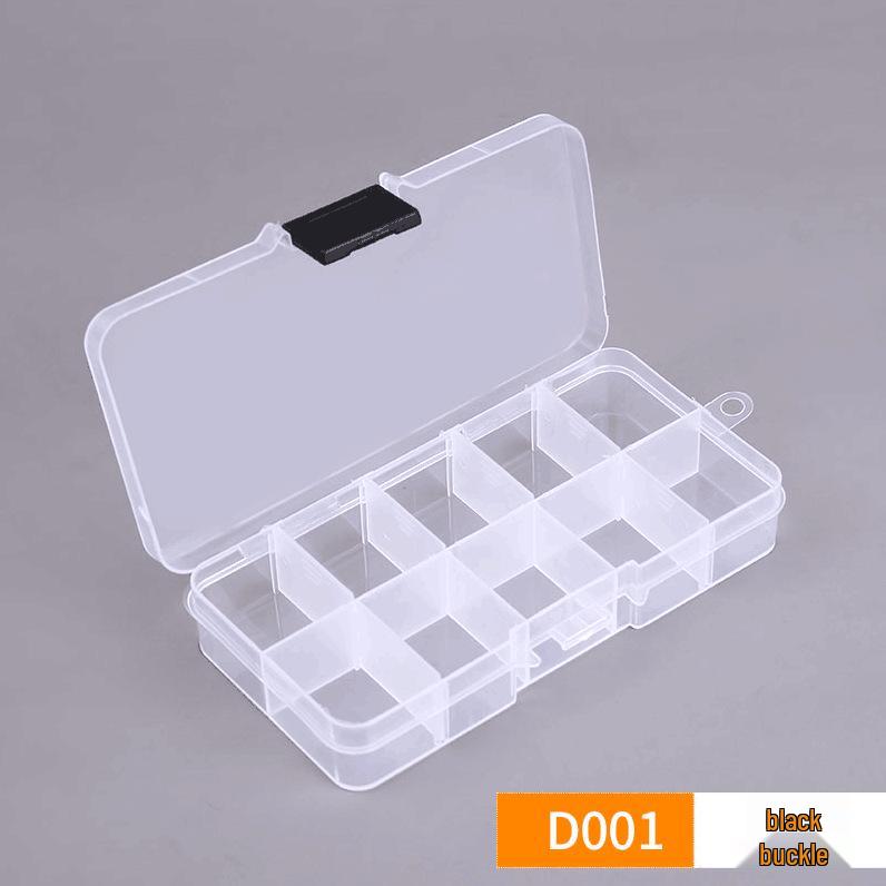 Прозрачная коробка-органайзер для ювелирных изделий и косметики с 10 съемными отделениями