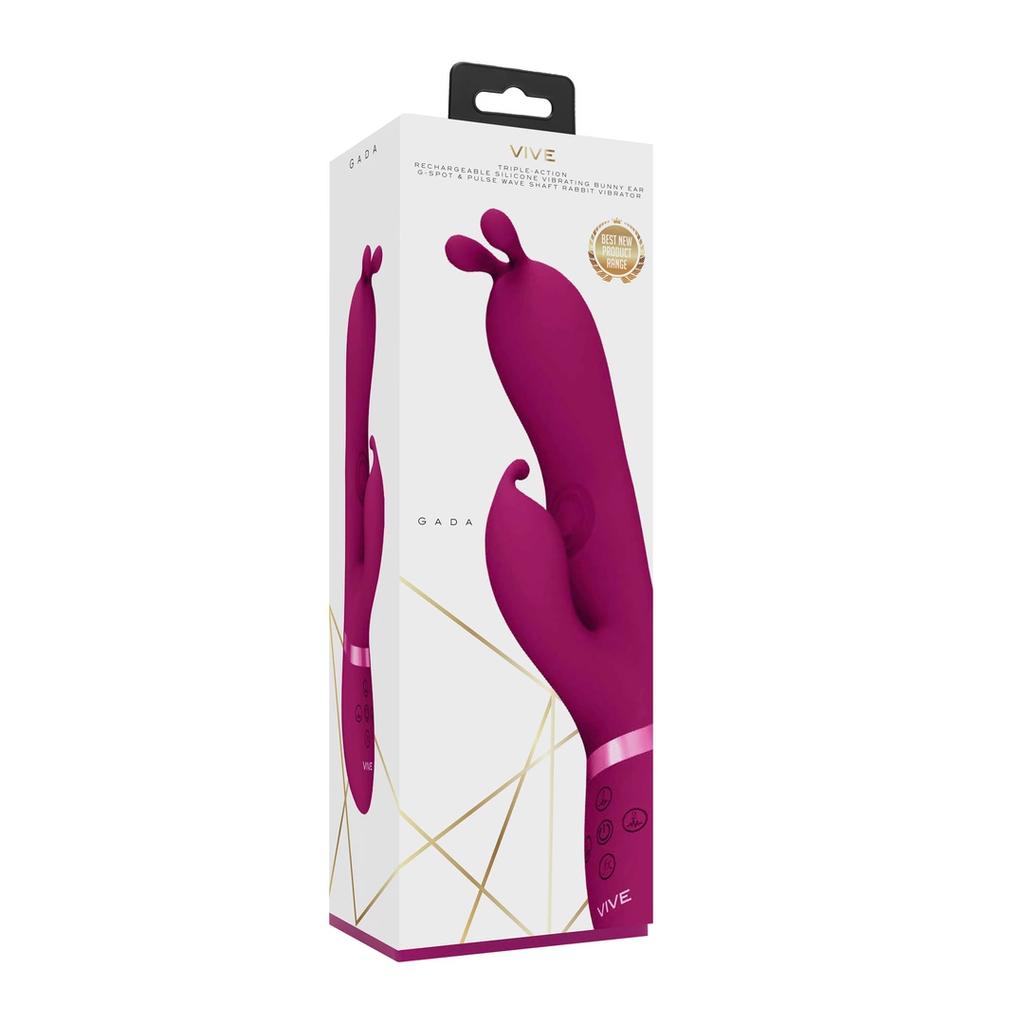 Vive - G-Spot Vibrating Rabbit Ear with Reptile Pulsation Shaft