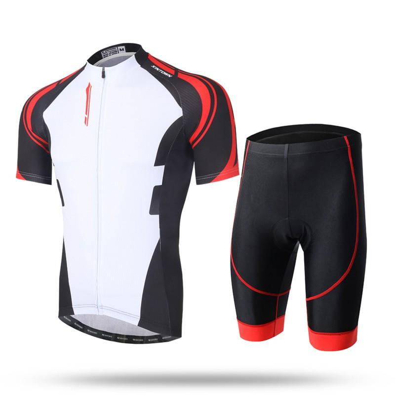 XINTOWN Mens Short Sleeve Cycling Jersey Set Breathable Clothing
