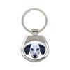 Dalmatian, Carriage Dog, Spotted Coach Dog - Geometric Keychain with a Photo and the Inscription