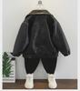 Kids' Stitch Leather Jacket - 2023 Korean Style Spring/Autumn Trendy Boys' Cool Jacket