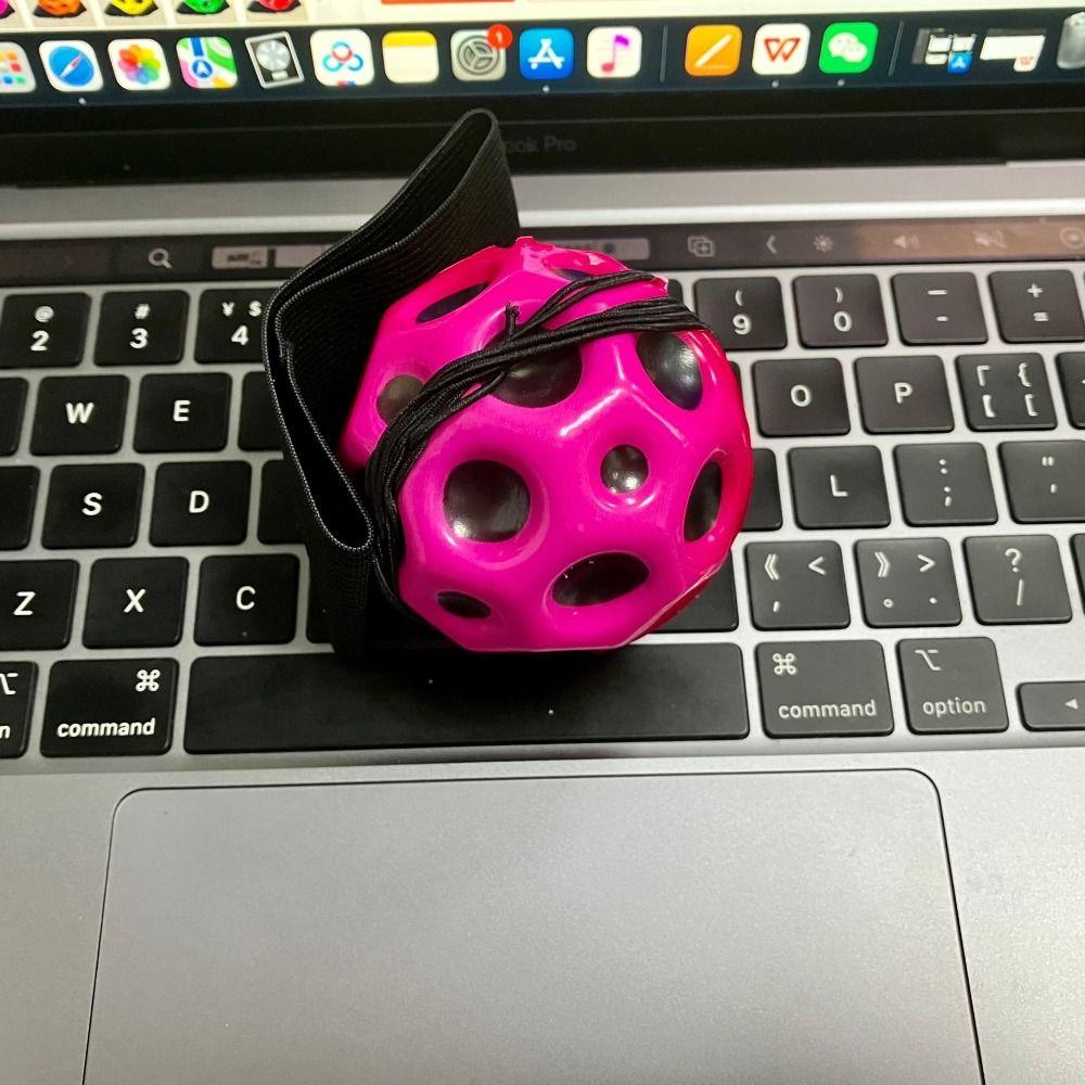 Hand Ball Game Wrist Return Rubber Ball Exercise Wrist Elastic Ball High Bouncing Ball  Kids Toy