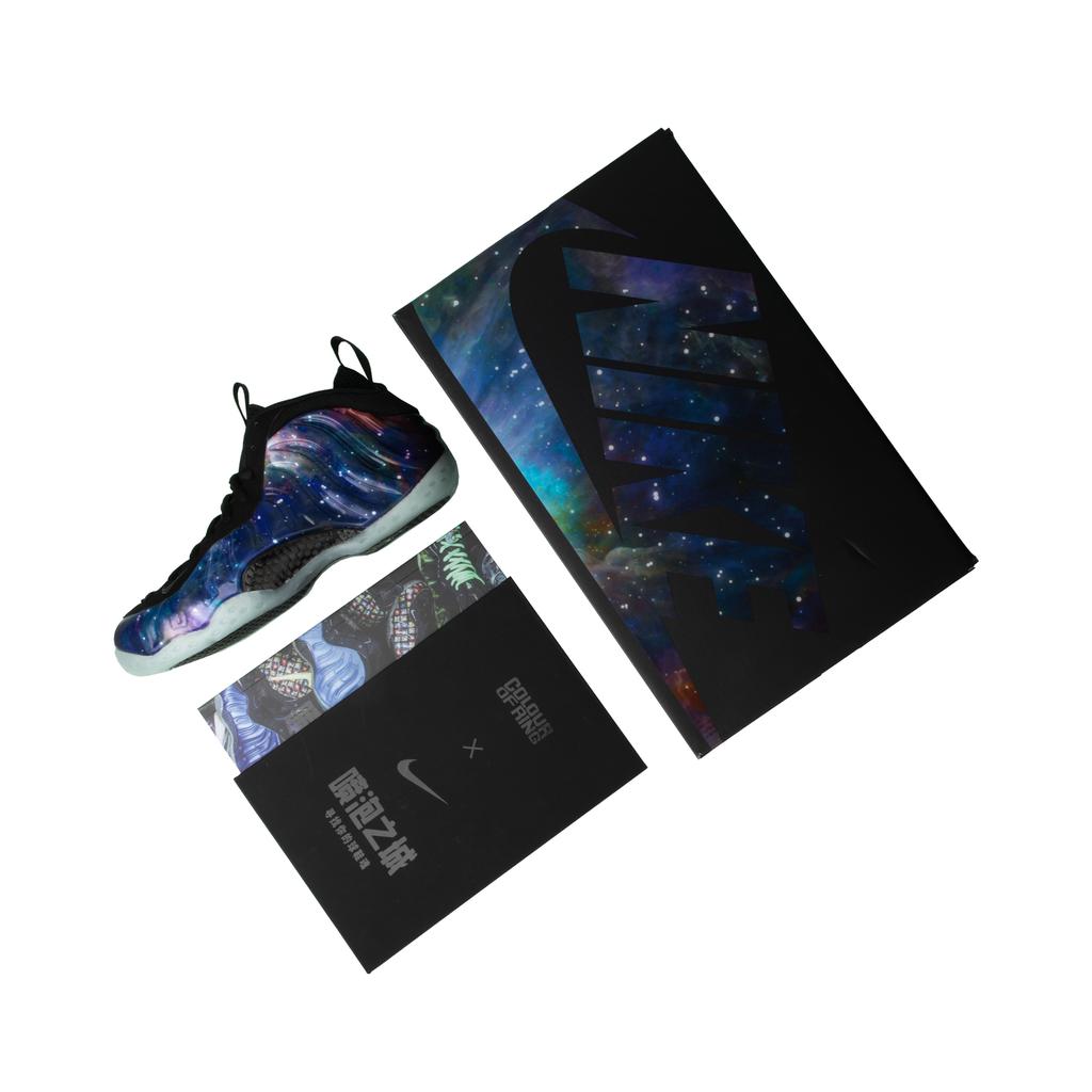 Nike Air Foamposite One Galaxy 2025 мужские кроссовки синий обсидиан черный FQ4303-400