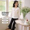 Pure Cotton Spliced Lace Coat for Girls