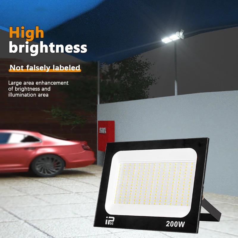 LED Floodlight Outdoor IP66 Waterproof Path Light Spotlight 10W 20W 30W 50W 100W 200W Outdoor Garden Porch Courtyard Lamp AC220V