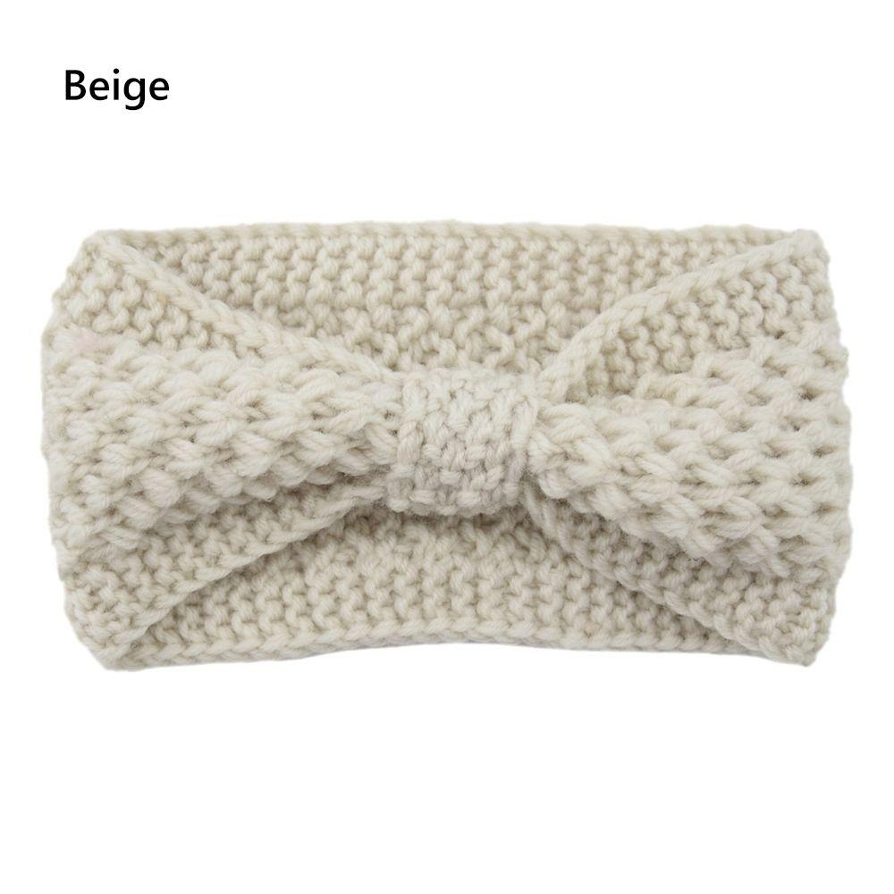 Аксессуары Эластичные повязки на голову для женщин Вязаные повязки на голову Повязка для ушей Крючком Грелка для ушей