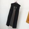 Шифоновые жилеты женские праздничные уличные однотонные черные милые тонкие летние универсальные феи верхняя одежда сексуальная длинная драпированная винтажная открытая строчка