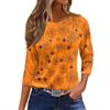 Women's T Shirt Halloween Print 3/4 Sleeve Daily Fashion Basic Round Neck Regular Top