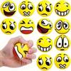12pcs (6.3cm/2.48inch) Pressure Ball Grimace Smile Soft Foam PU Squeeze Ball Children's Adult Toys