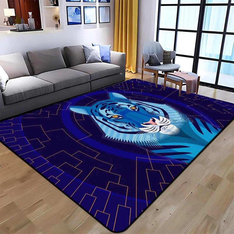 3D Printing Tiger Beauty Printed Carpet for Living Room Non-Slip Area Rug Bedroom Modern Home Decoration Yoga Mat Dropshipping