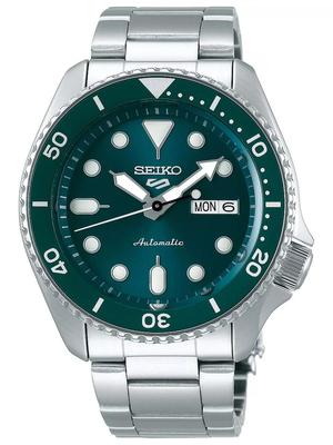Аналоговые автоматические часы SEIKO 5 мужские спортивные, зеленые, 1K1, 1K1.