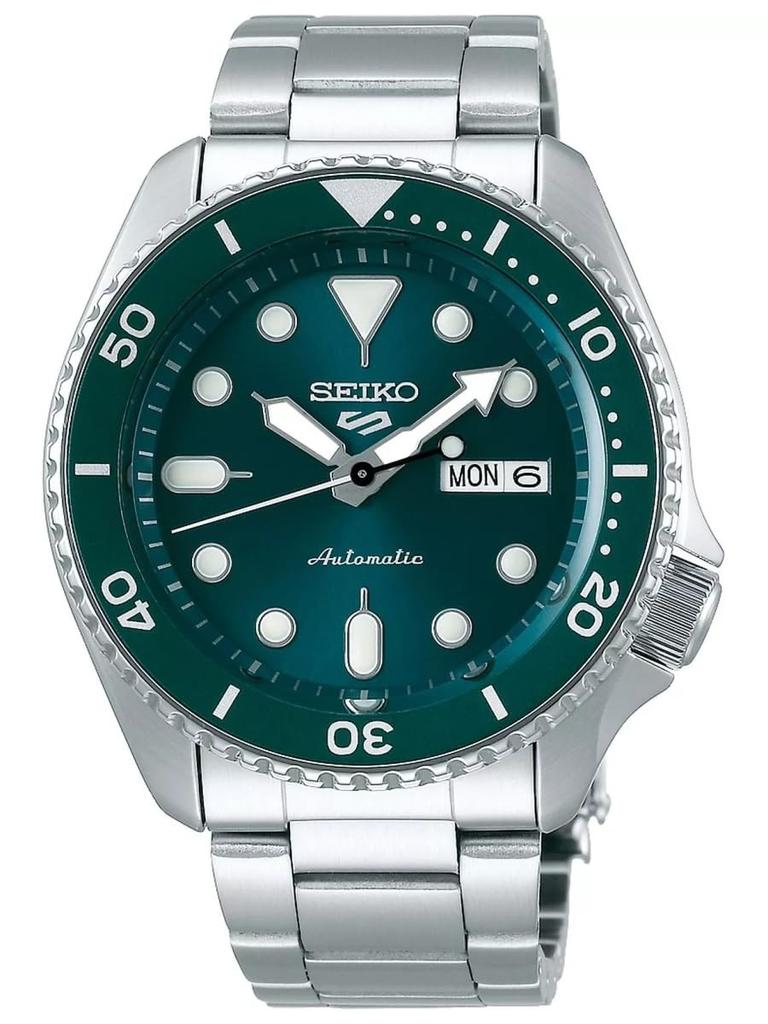 Seiko Аналоговые автоматические часы 5 мужские спортивные, зеленые, 1K1, 1K1.
