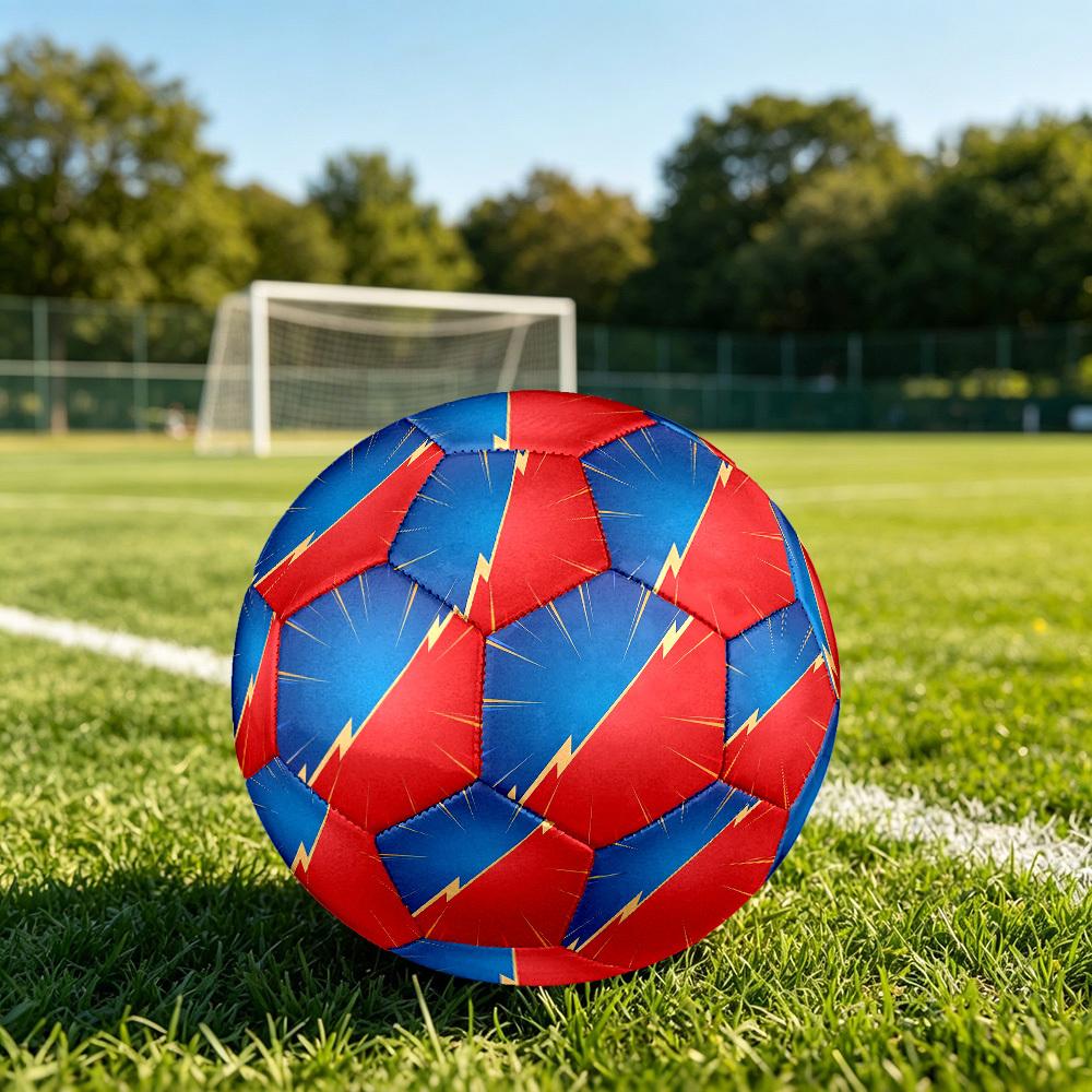 1pc Superhero Background Theme Soccer Ball Football, Size 5, Lightweight PVC, Durable Outdoor Training Soccer Ball, Gift m61490