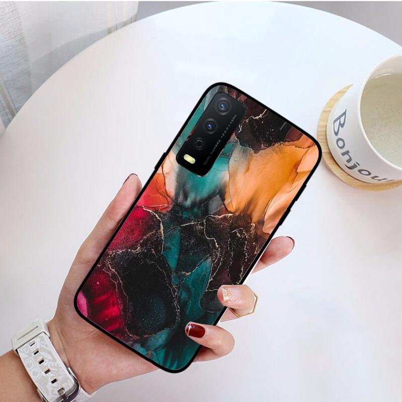 Красочный мраморный чехол для телефона VIVO Y31 Y21 Y70 Y21S Y20 Y72 1907 Y12 Y11S Y53S Y33S Y55 Y76 Y51 Y15S Y01