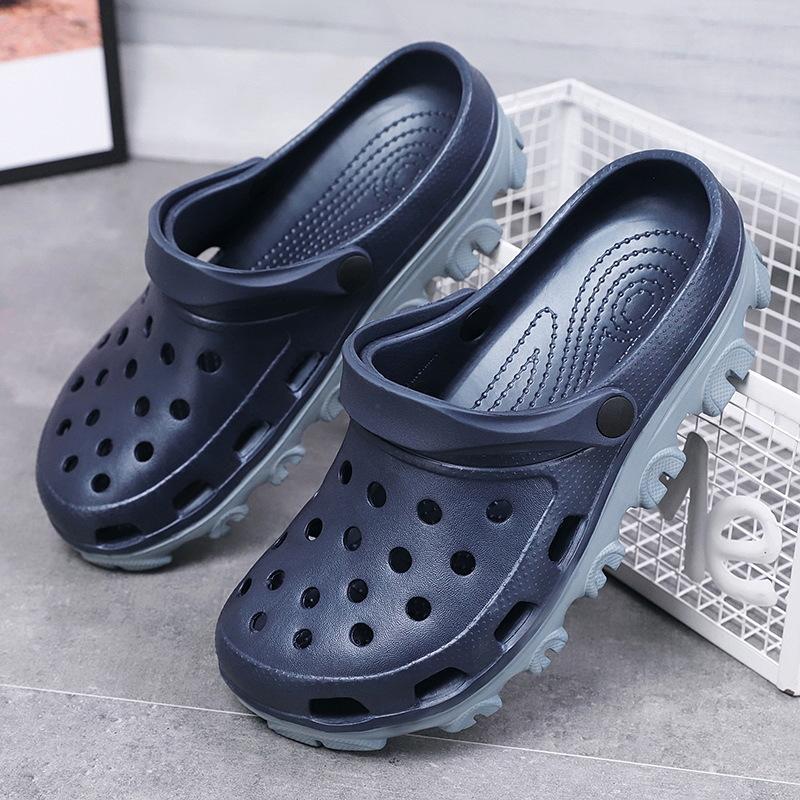 Летние тапочки большого размера мужские расширенные 45 толстые 46 большие 47 толстые 48 пляжные 49 большая голова 50 дырявые сандалии 51