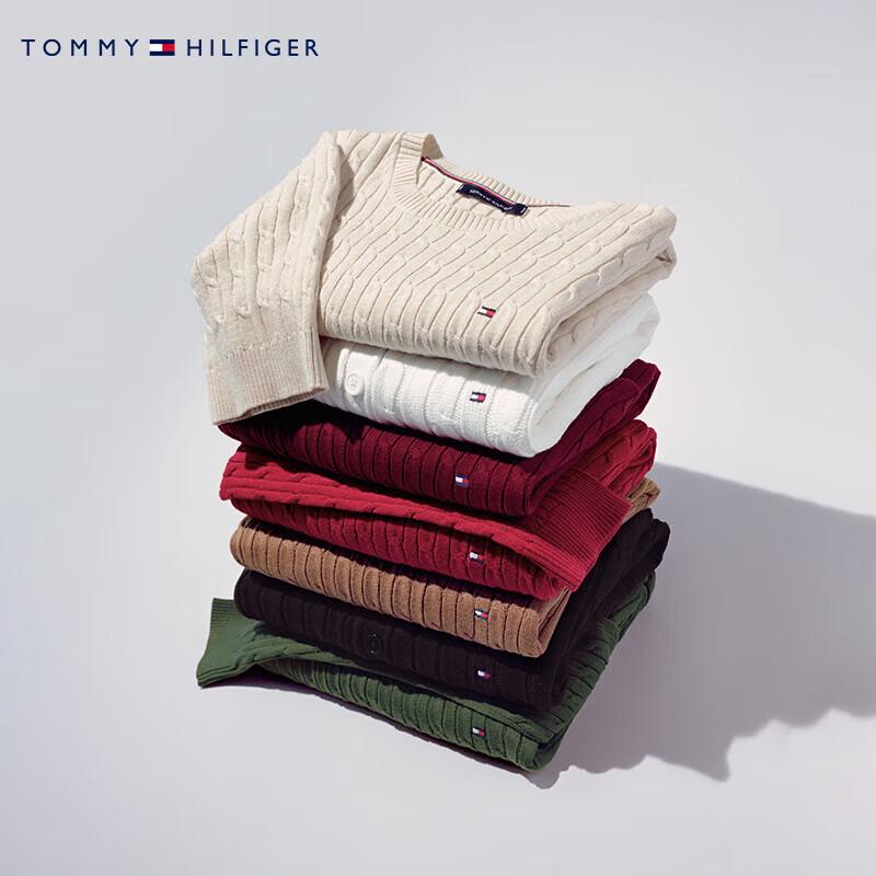 Tommy Hilfiger Women's Cable Knit Pure Cotton Round Neck Sweater